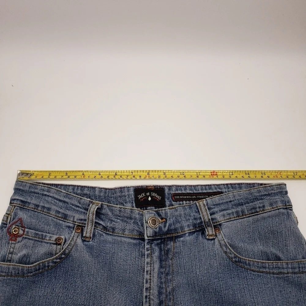 Jack of Spades Men 35 x 32 blue jean cotton nylon elastane blend The High Roller